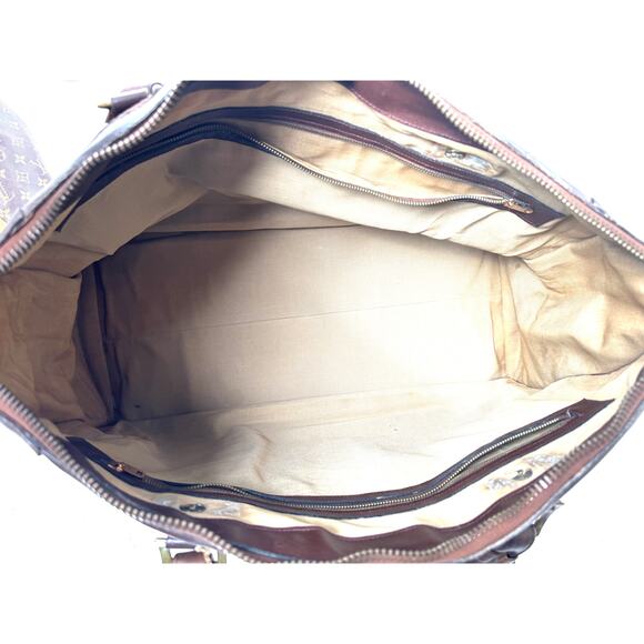 Gucci Vintage Brown Town Suede Web Carry On Top Handle Tote with Gold tone charm - Picture 4 of 7